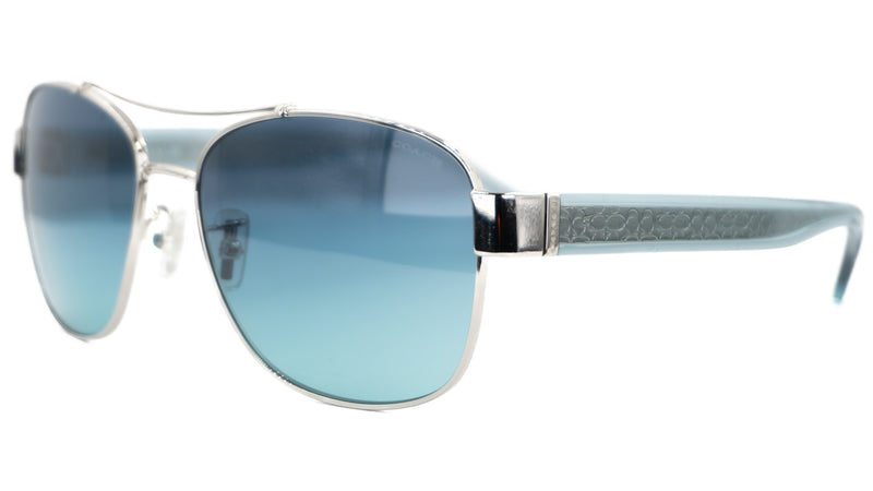 Lentes de sol Coach 92664S (Silver/Crys Teal) 56 16 135 2N HC 7064 (L151)